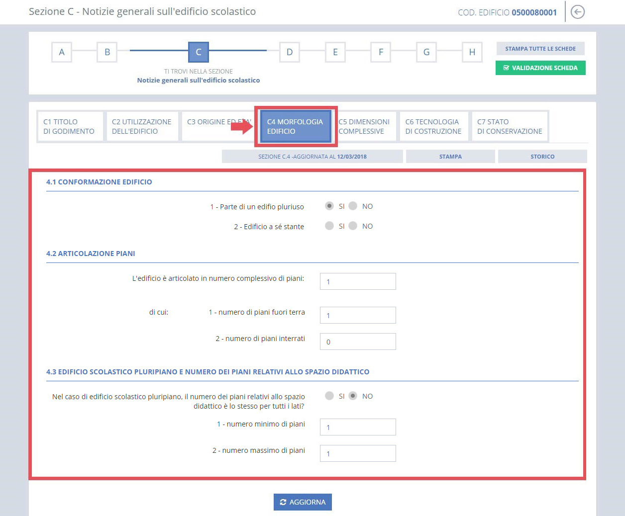 immagine pagina sezione C4 morfologia edificio